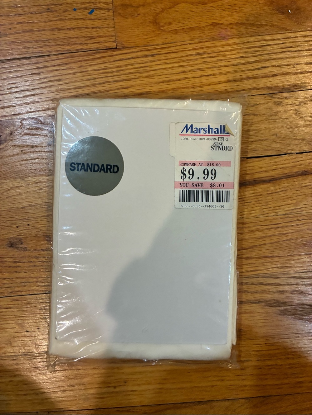NWT Standard White Pillowcase Set